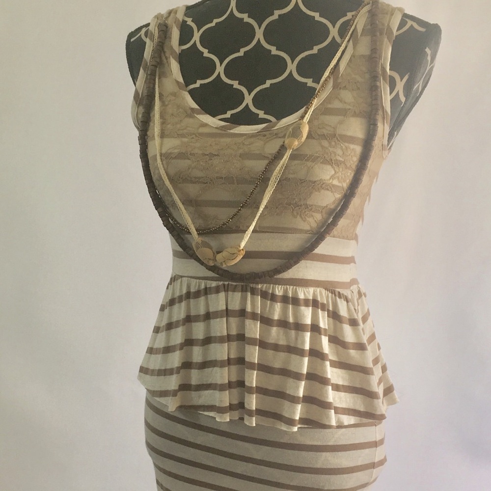 Striped Peplum dress